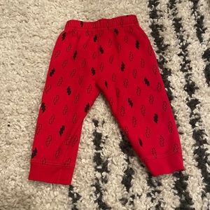 Red lightning bolt sweatpants toddler